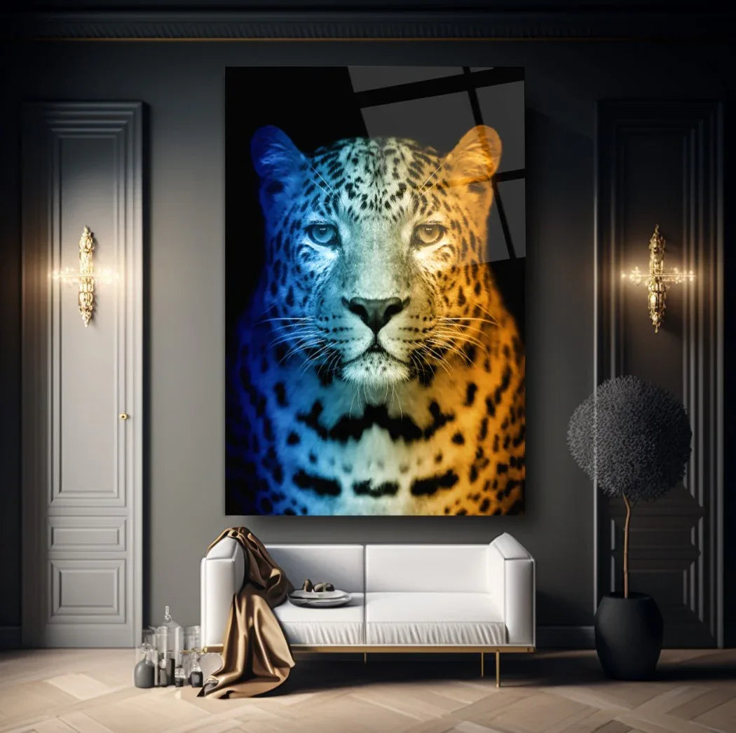 Leopard Glass Wall Art - LUXARTDECO