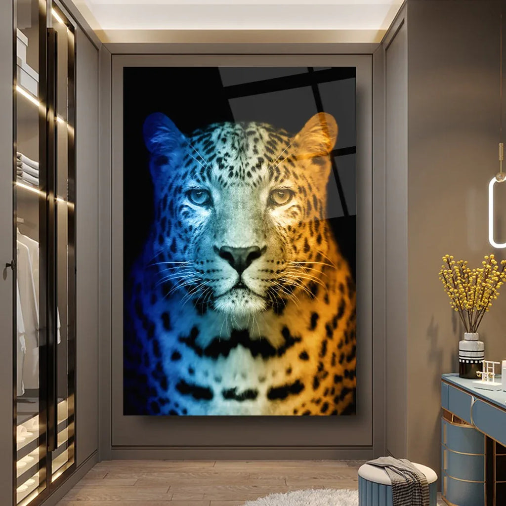 Leopard Glass Wall Art - LUXARTDECO