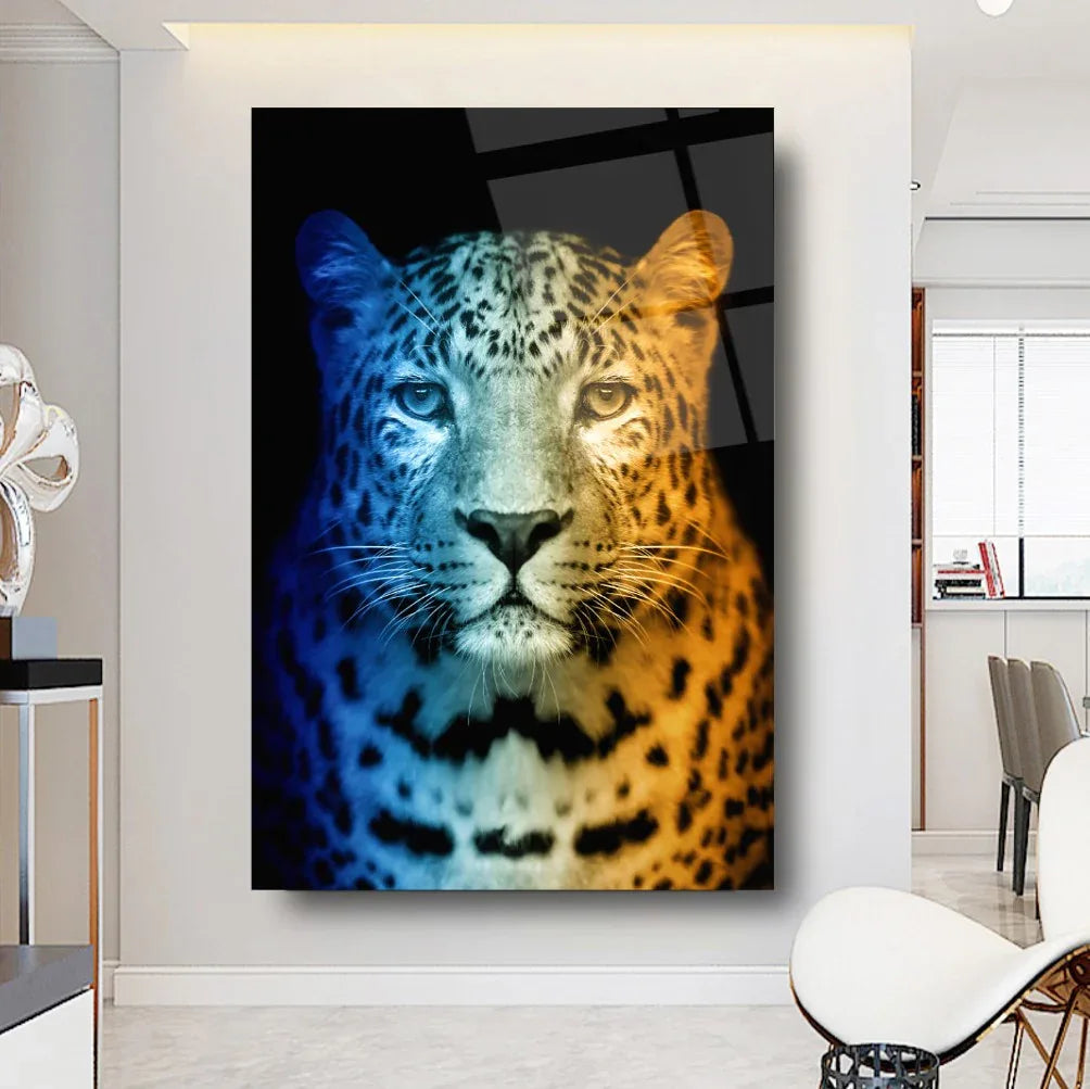 Leopard Glass Wall Art - LUXARTDECO
