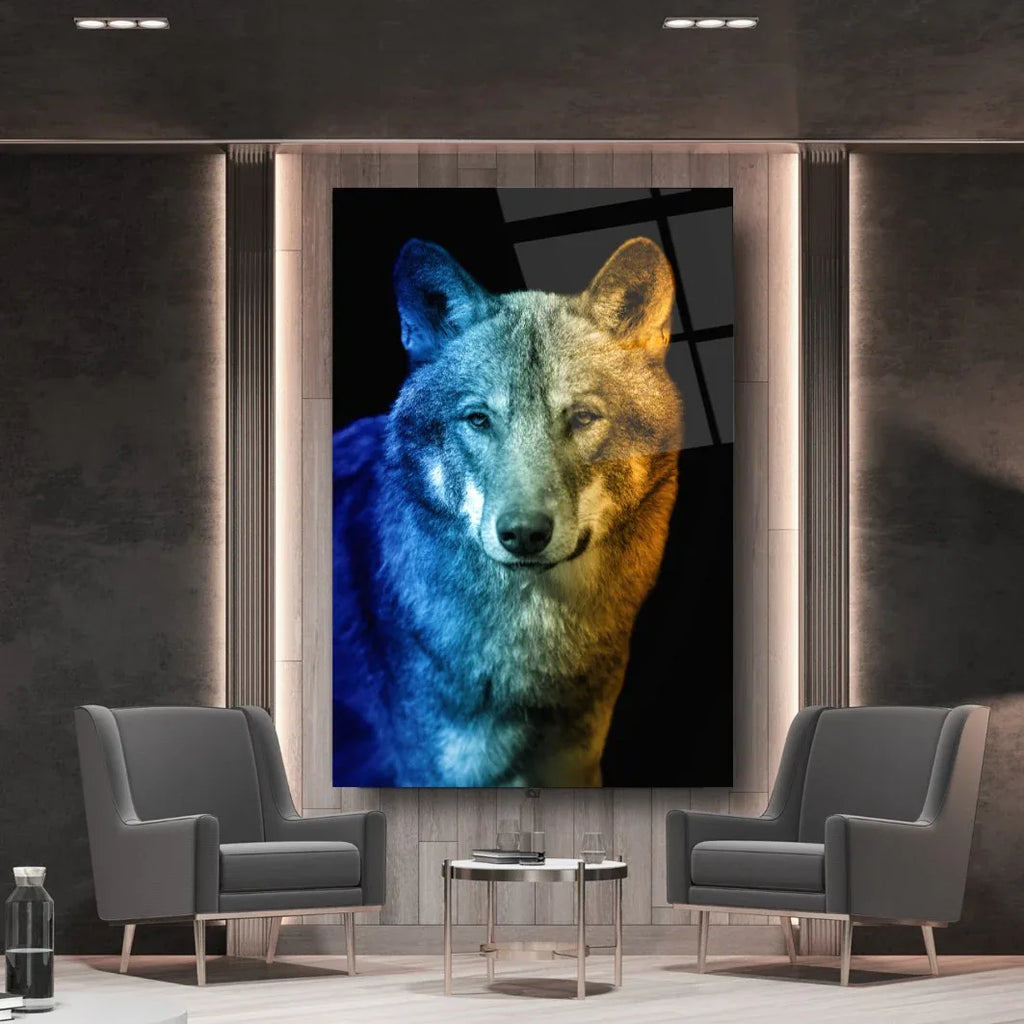Wolf Glass Wall Art - LUXARTDECO