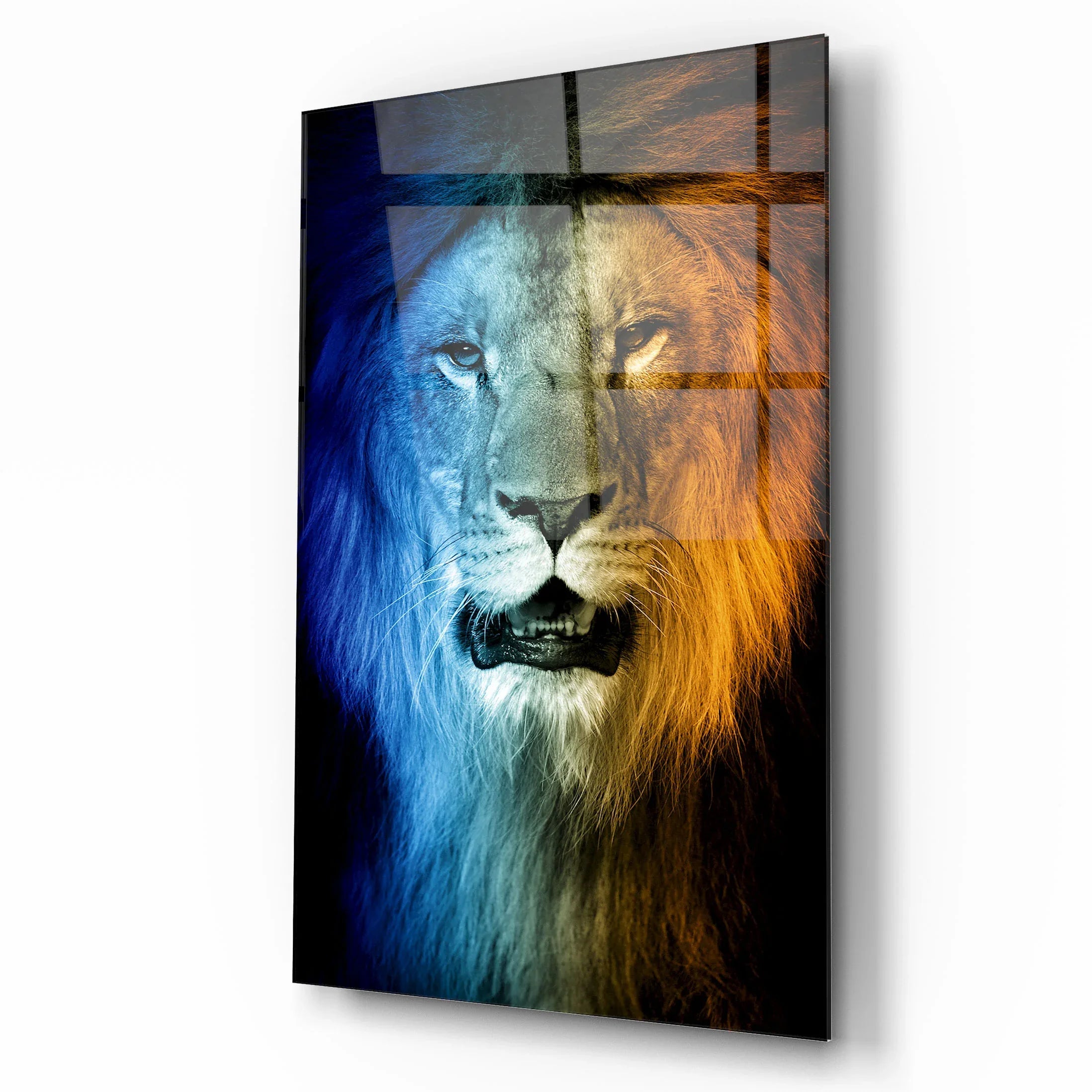 Lion Glass Wall Art - LUXARTDECO