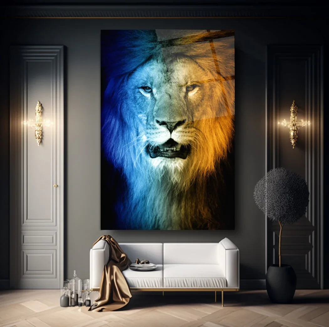 Lion Glass Wall Art - LUXARTDECO