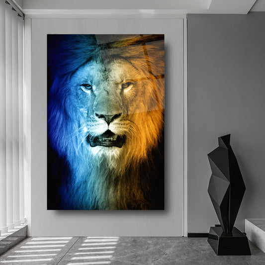 Lion Glass Wall Art