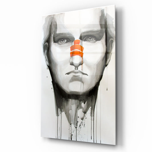 Young Man Glass Wall Art