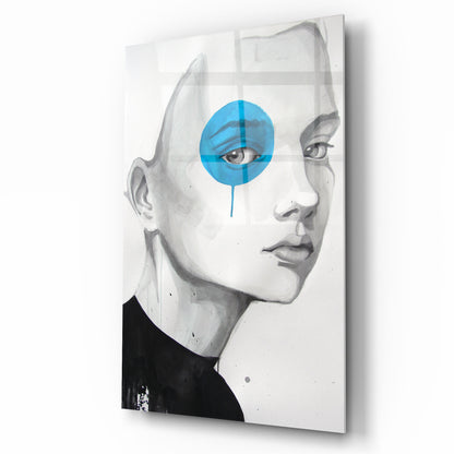 Girl with Blue Eye Glass Wall Art