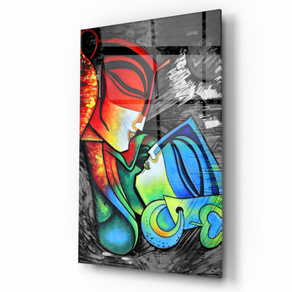 Amour Tableau en Verre Trempé