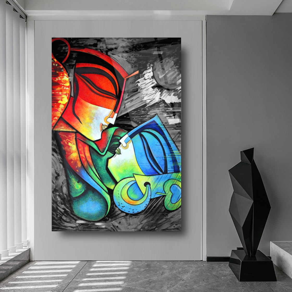 Amour Tableau en Verre Trempé
