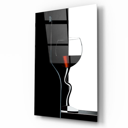 Bicchiere da Vino Quadro in Vetro Temperato