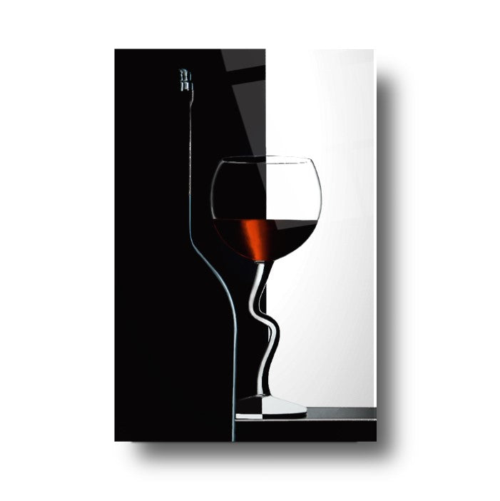 Bicchiere da Vino Quadro in Vetro Temperato