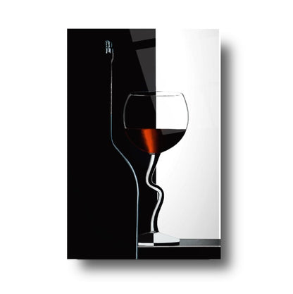 Bicchiere da Vino Quadro in Vetro Temperato