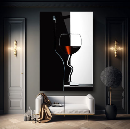 Bicchiere da Vino Quadro in Vetro Temperato