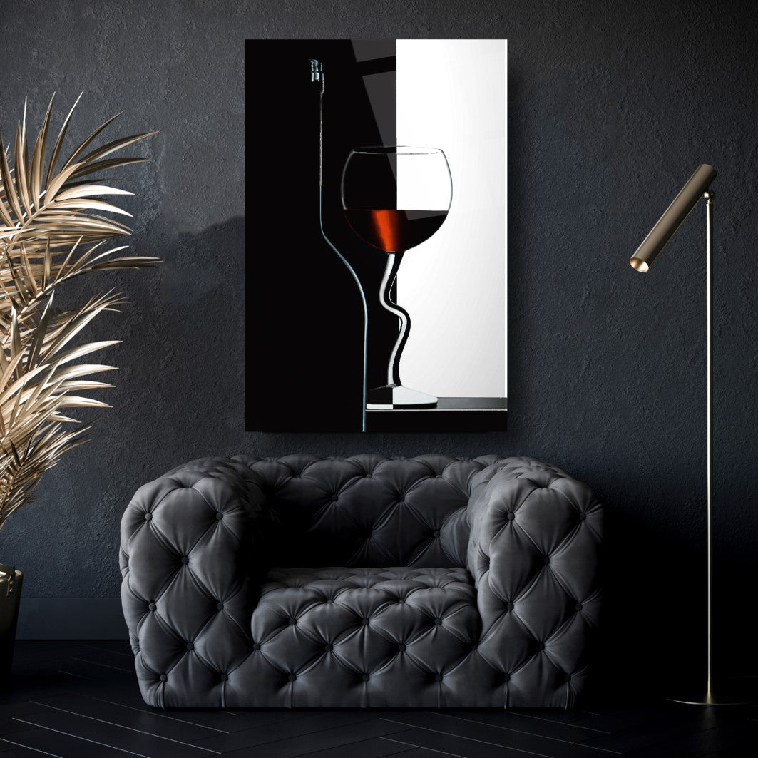 Bicchiere da Vino Quadro in Vetro Temperato
