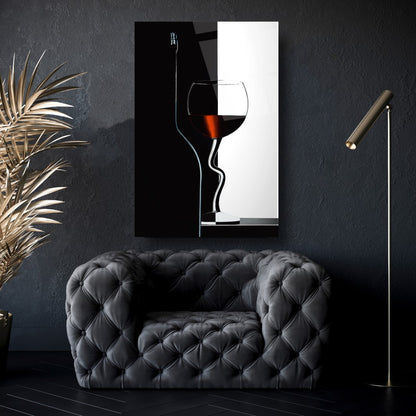Bicchiere da Vino Quadro in Vetro Temperato