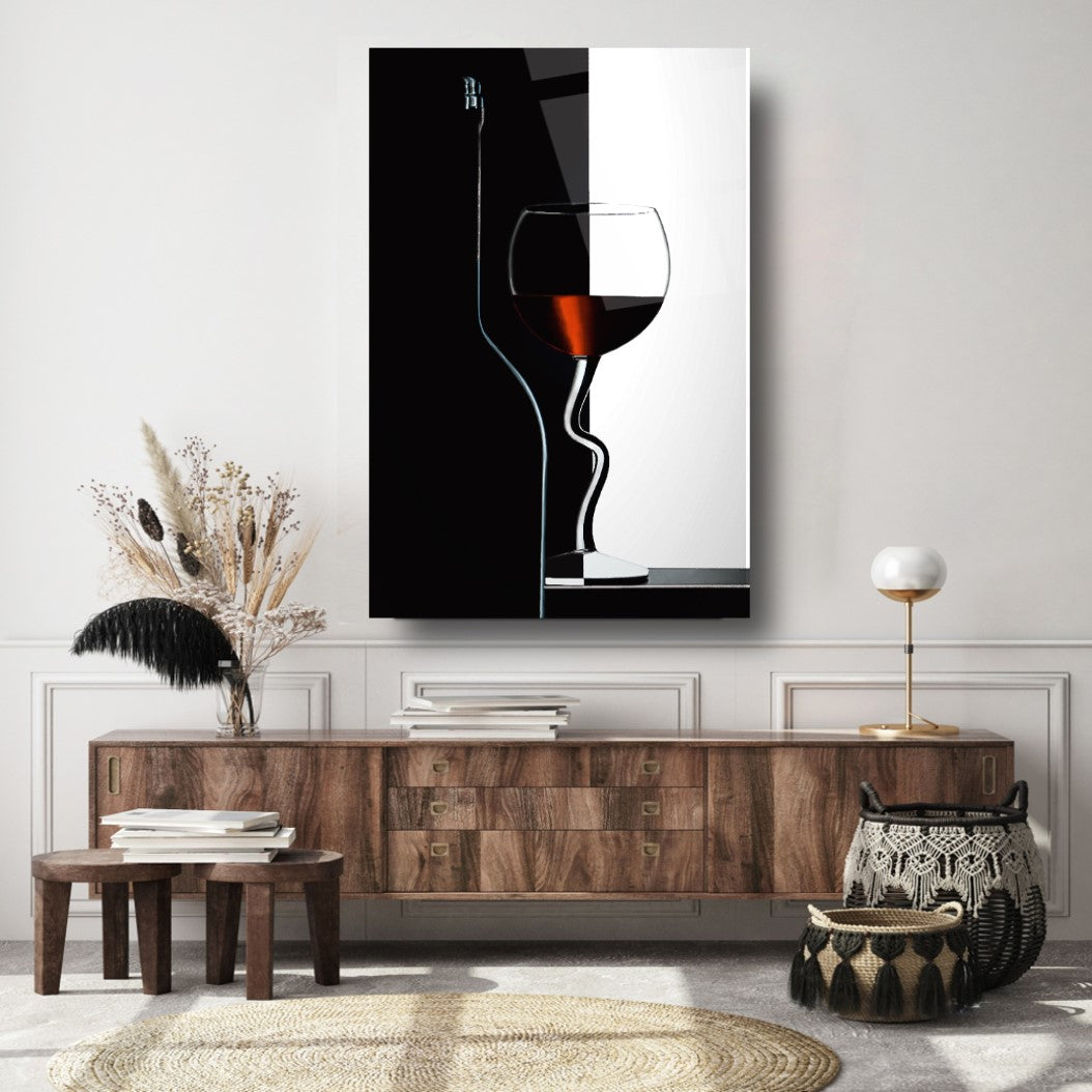 Bicchiere da Vino Quadro in Vetro Temperato