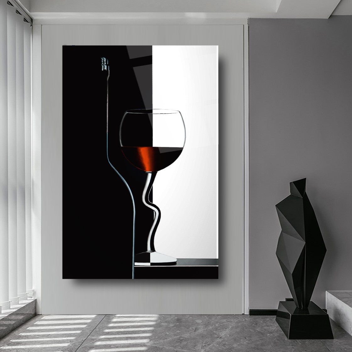 Bicchiere da Vino Quadro in Vetro Temperato