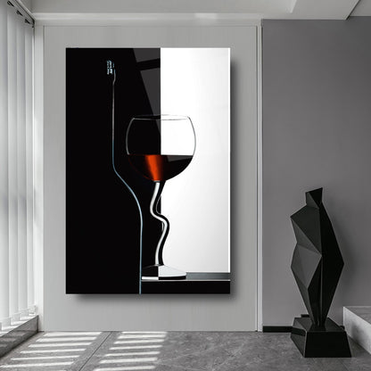 Bicchiere da Vino Quadro in Vetro Temperato