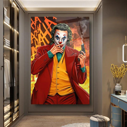 Joker Glass Wall Art - LUXARTDECO
