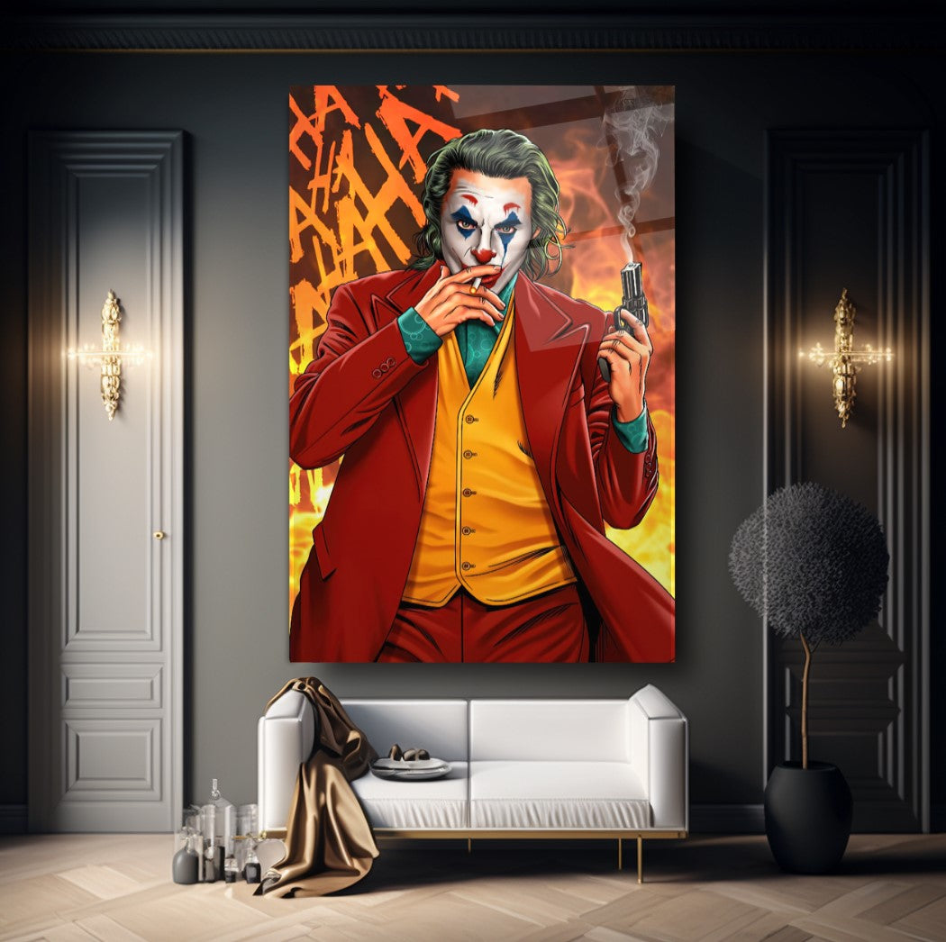Décoration murale en verre Joker 