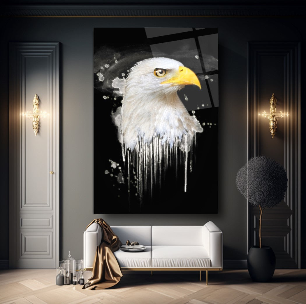 Aigle Tableau en Verre Trempé