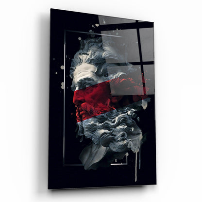 Male Statue Glass Wall Art