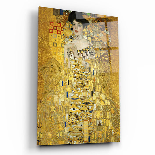 Or Inspiré de Klimt Tableau en verre trempé