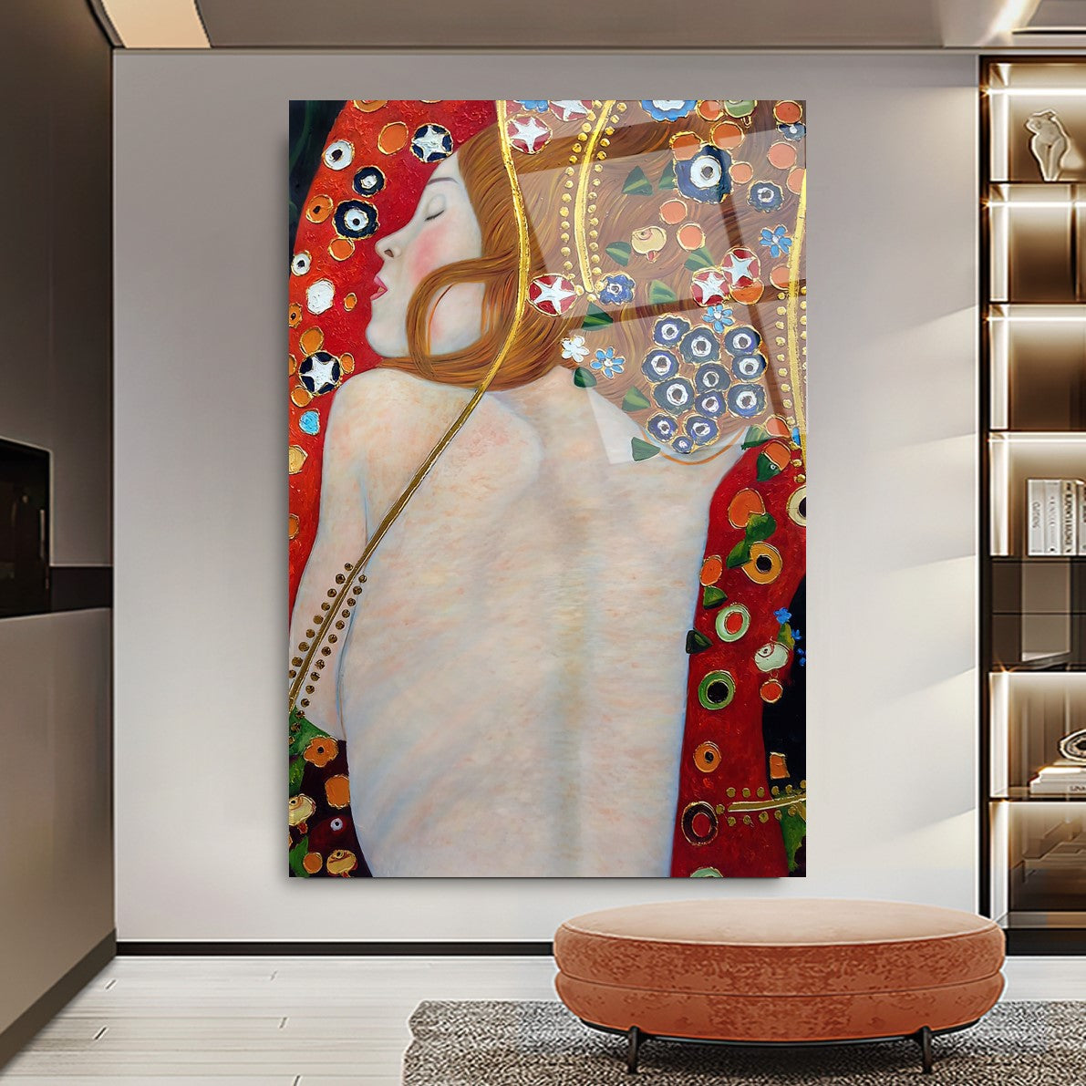Ispirato a Klimt Quadro in Vetro Temperato