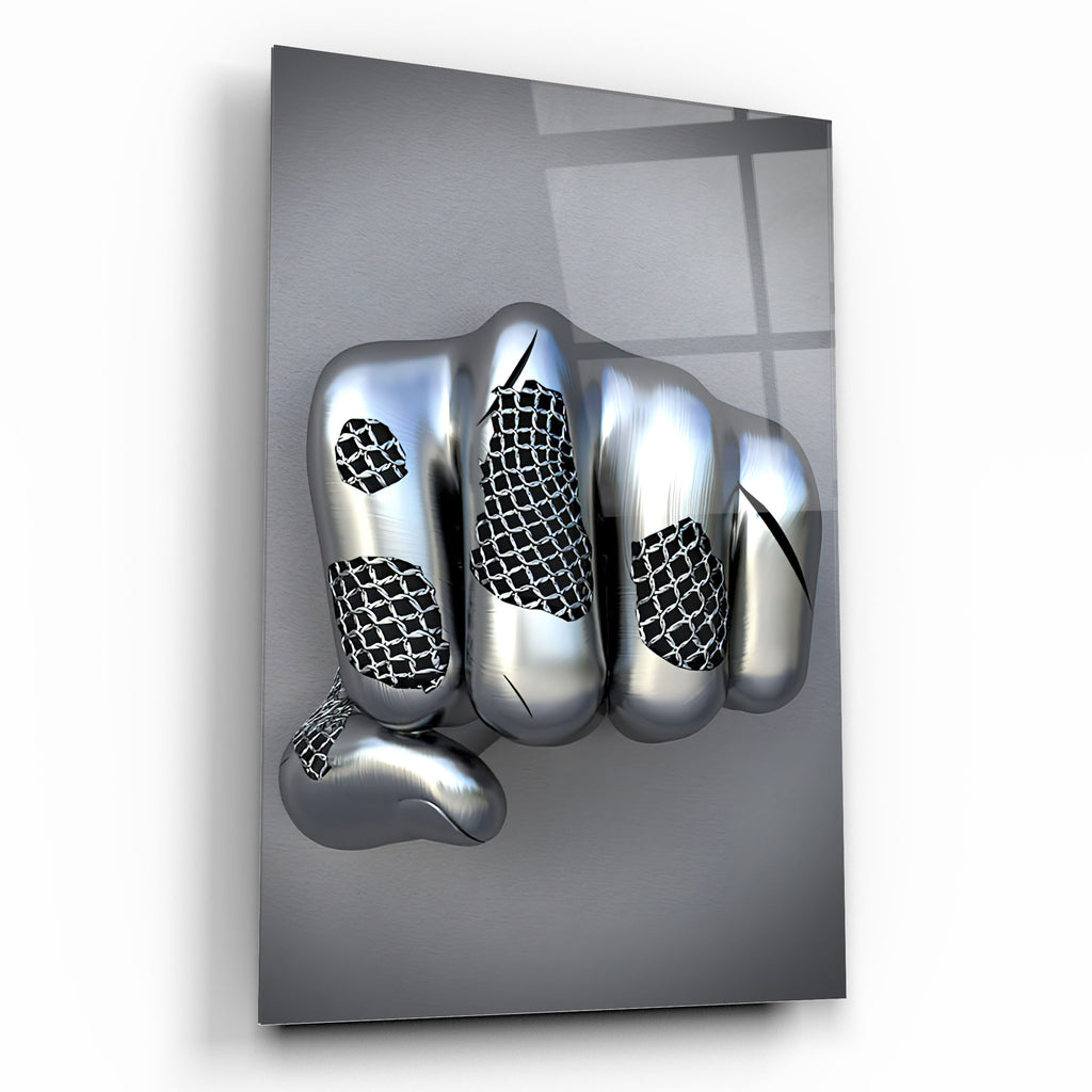 Metal Hand Glass Wall Art