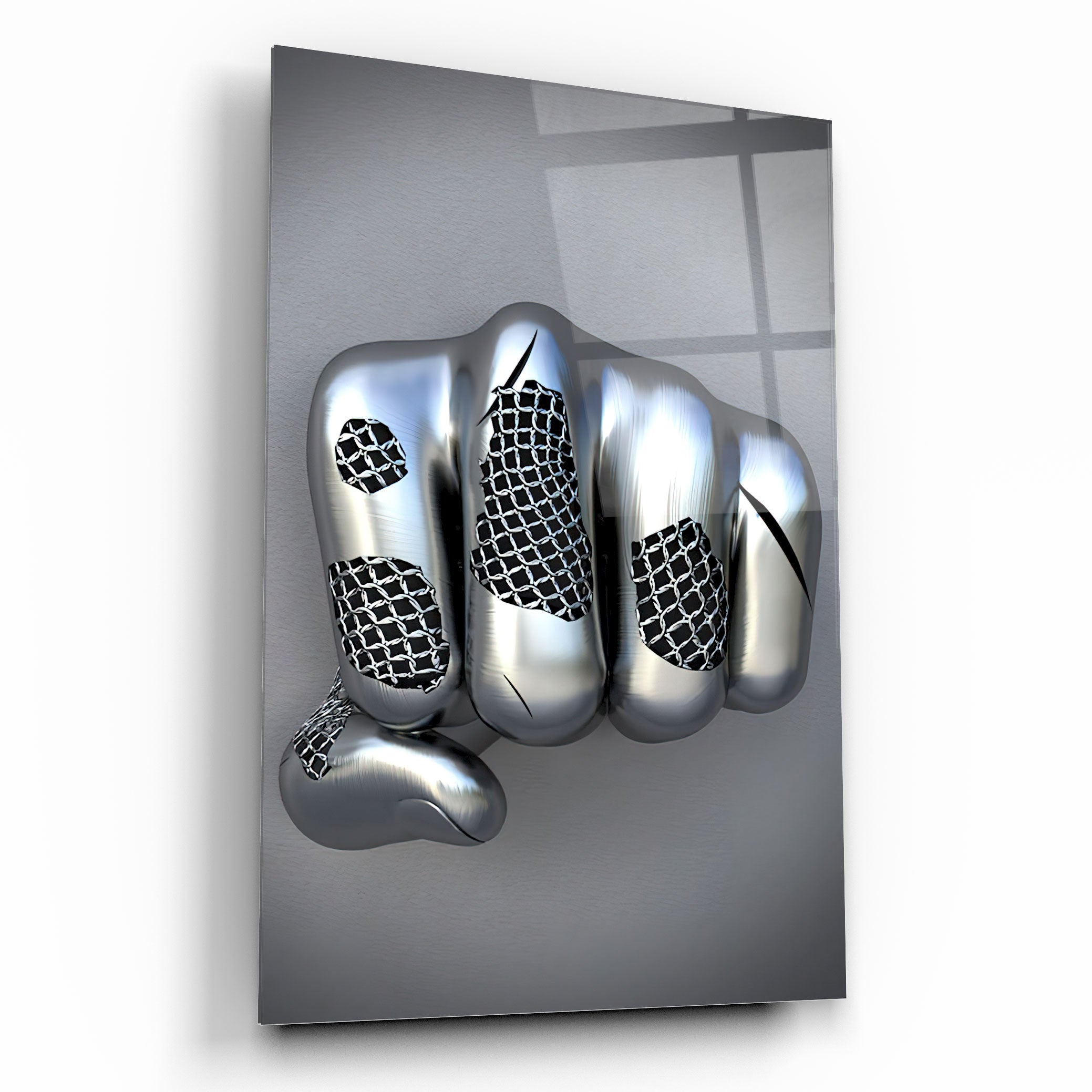 Metal Hand Glass Wall Art