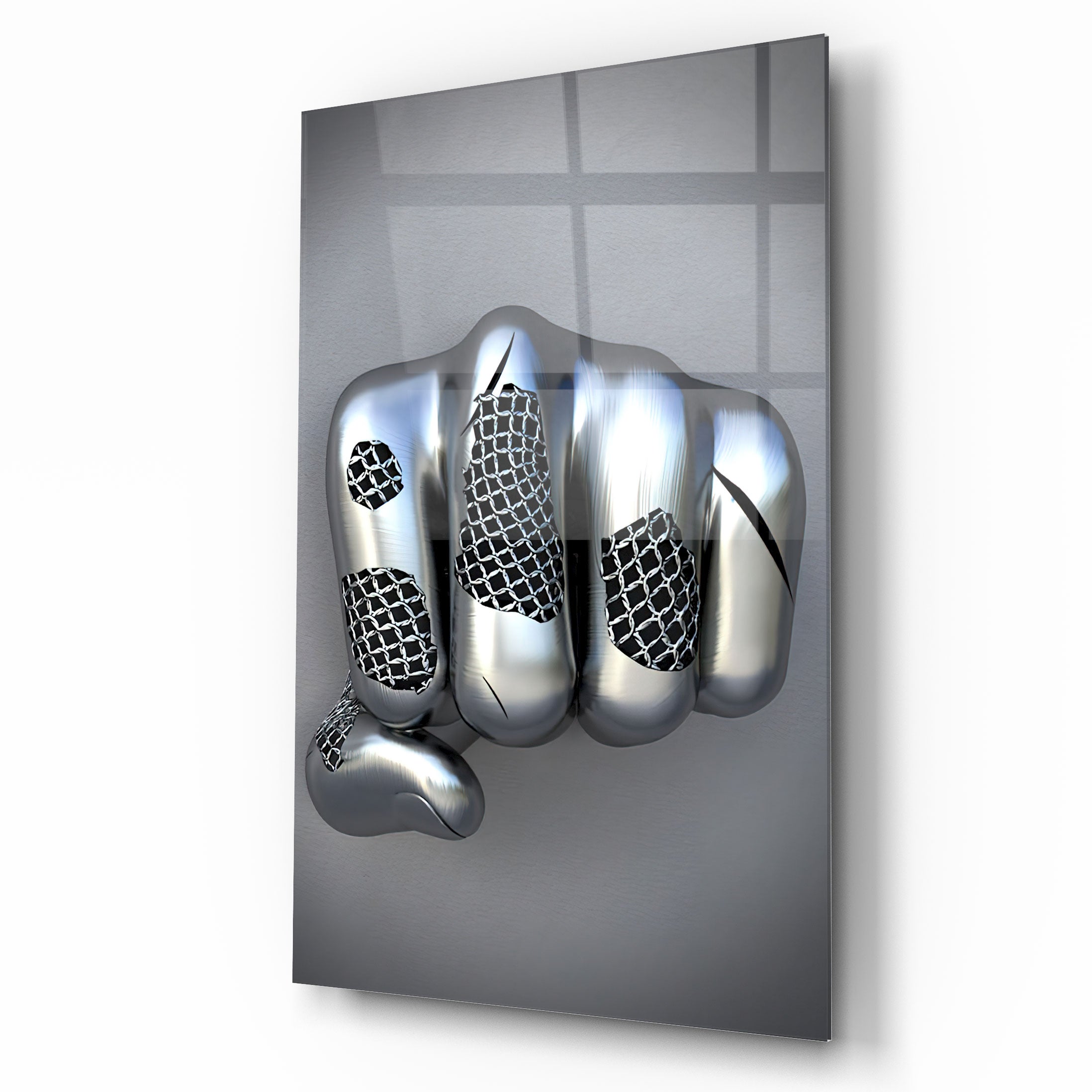 Metal Hand Glass Wall Art