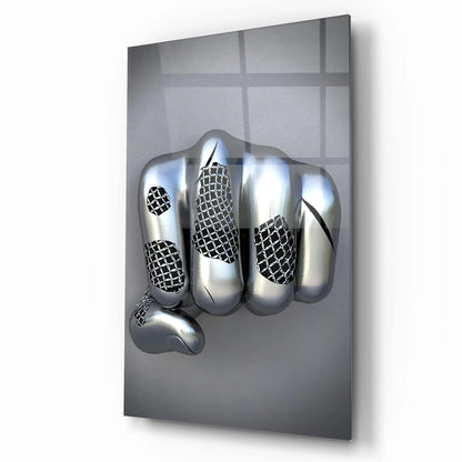 Metal Hand Glass Wall Art - LUXARTDECO