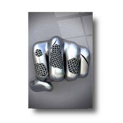 Metal Hand Glass Wall Art - LUXARTDECO