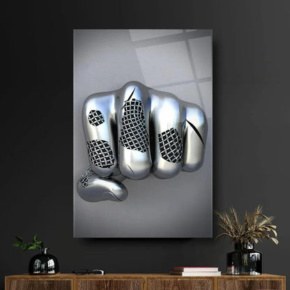 Metal Hand Glass Wall Art - LUXARTDECO