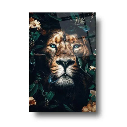 Lion Glas Wall Art - LUXARTDECO