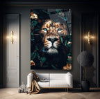 Lion Glas Wall Art