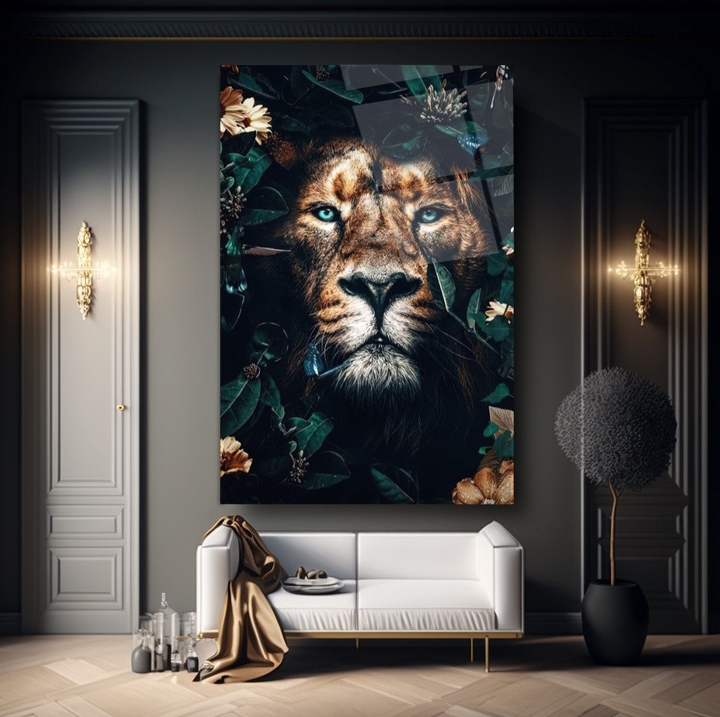 Lion Glas Wall Art