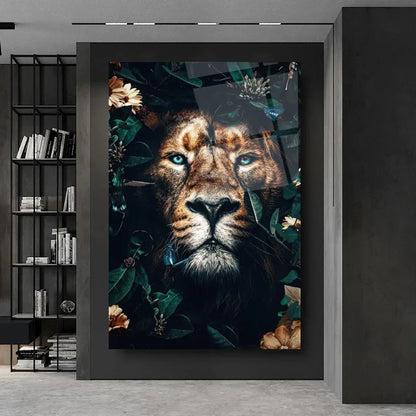 Lion Glas Wall Art - LUXARTDECO