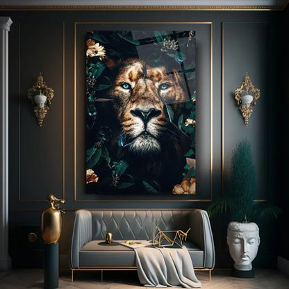 Lion Glas Wall Art - LUXARTDECO