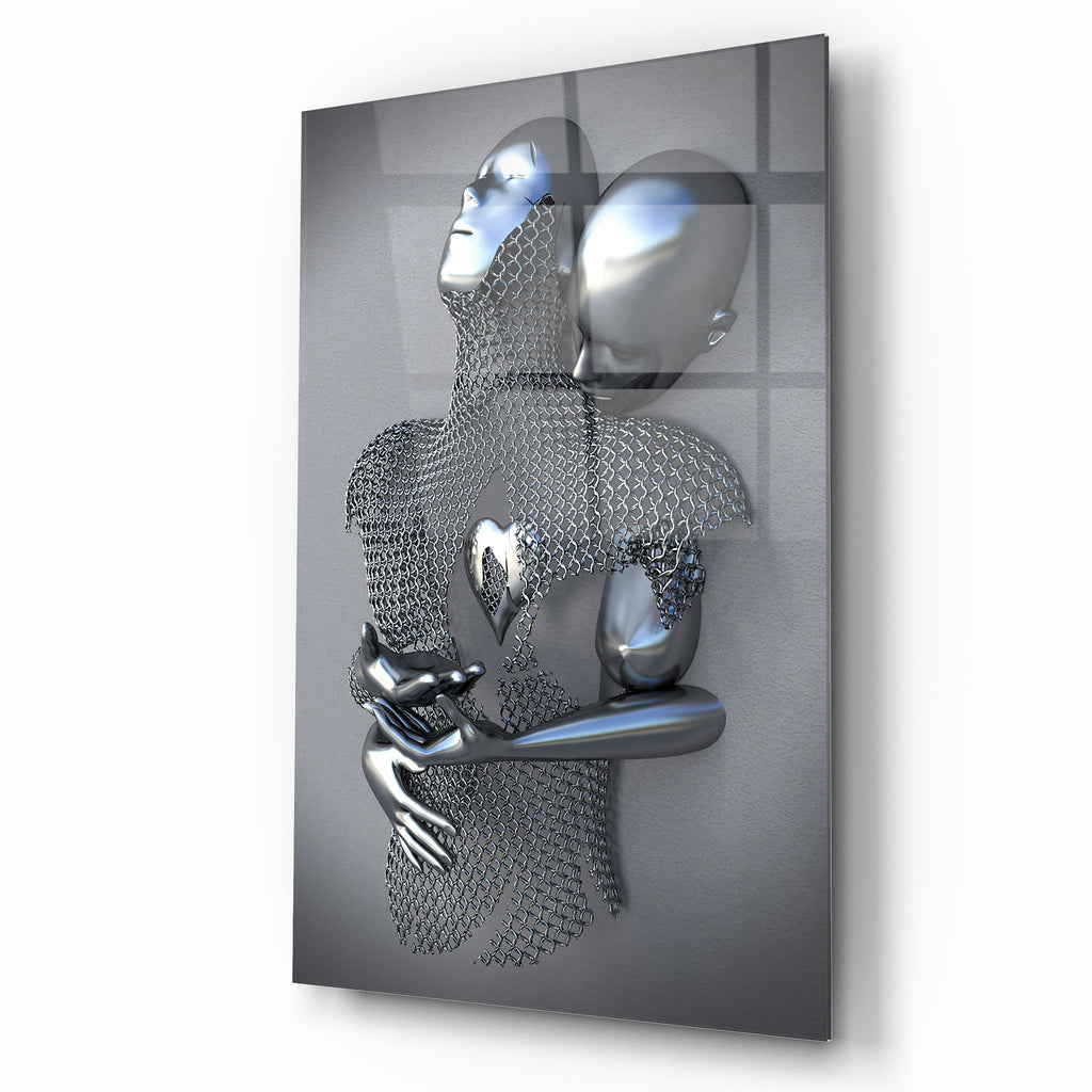 Bodies in Love Glass Wall Art