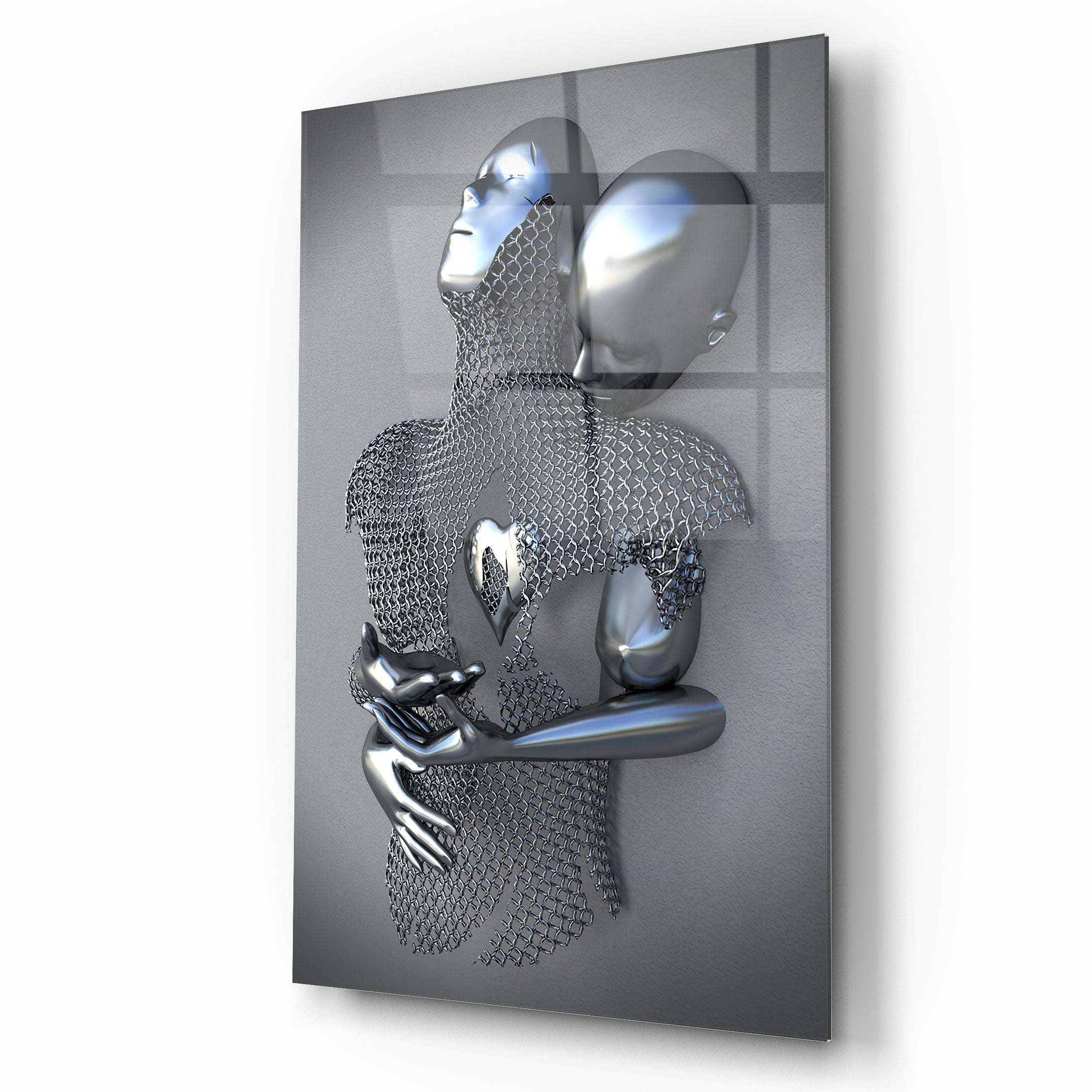 Bodies in Love Glass Wall Art