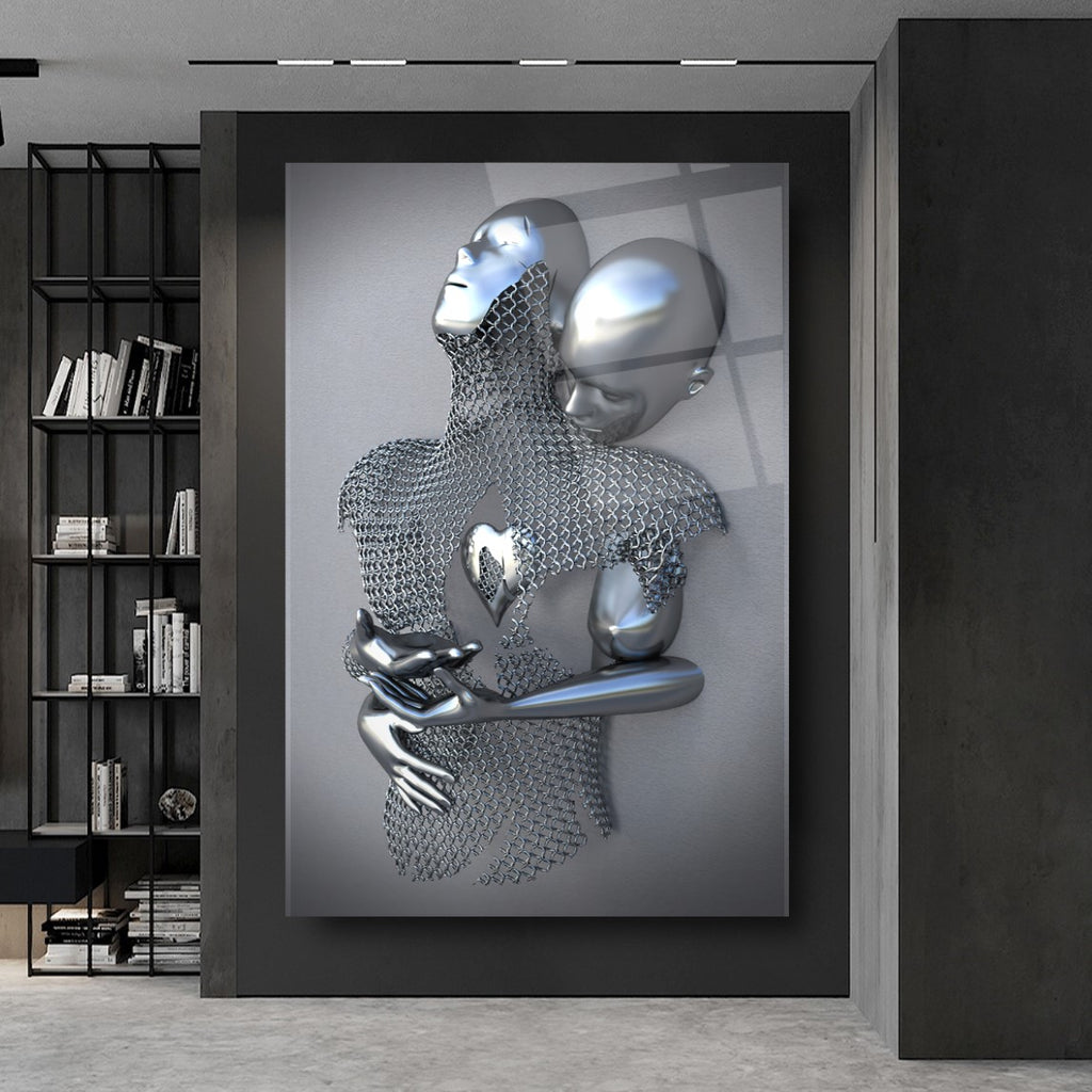 Bodies in Love Glass Wall Art