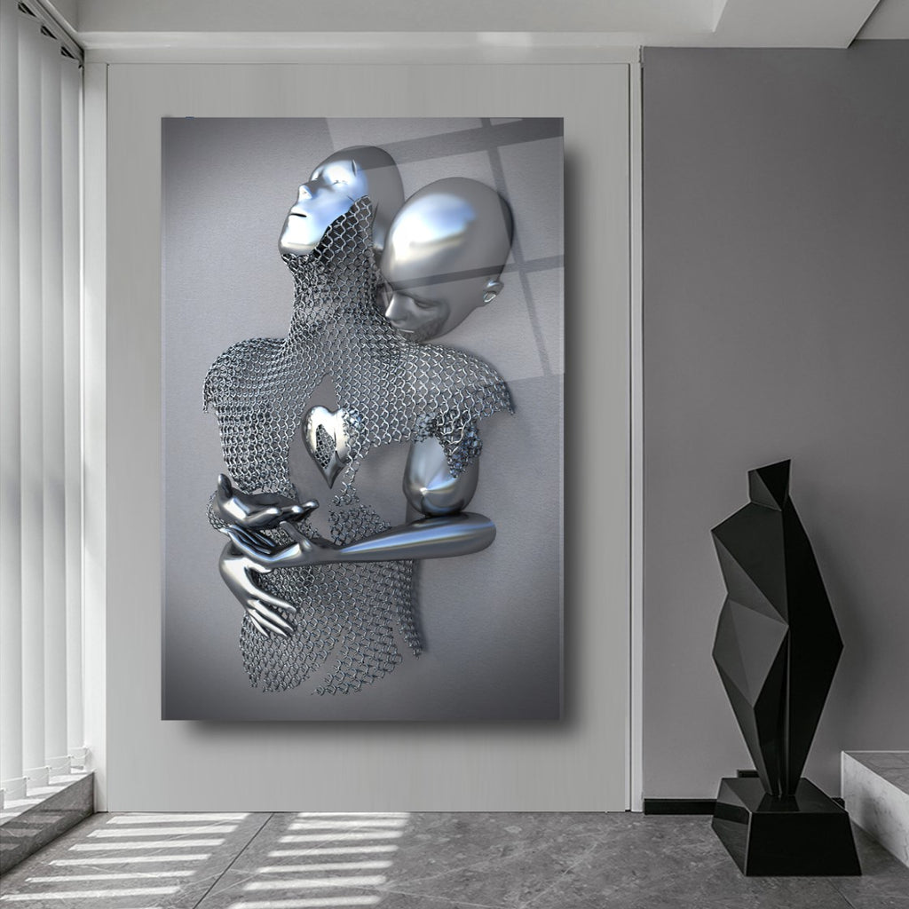 Bodies in Love Glass Wall Art
