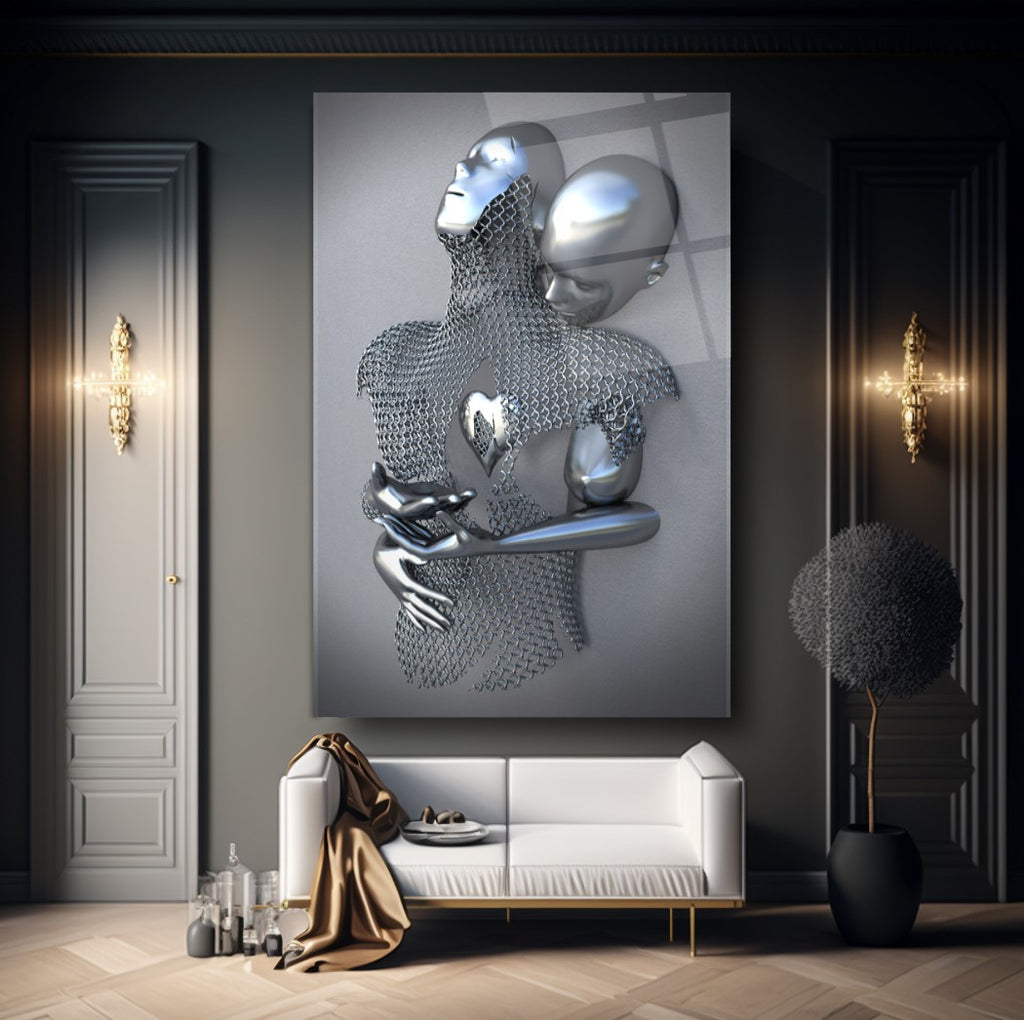 Bodies in Love Glass Wall Art