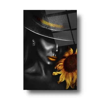Lady Glass Wall Art - LUXARTDECO