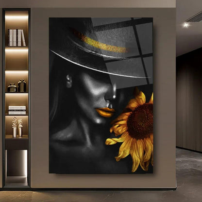 Lady Glass Wall Art - LUXARTDECO