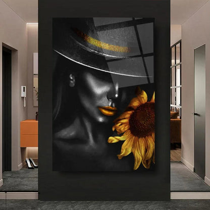 Lady Glass Wall Art - LUXARTDECO