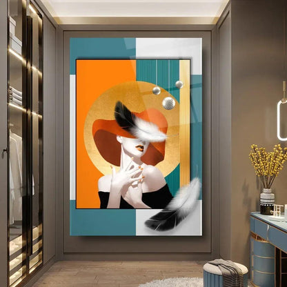 Lady Glass Wall Art - LUXARTDECO