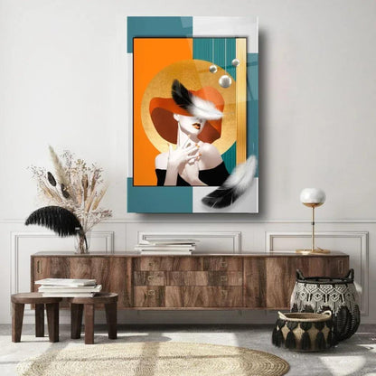 Lady Glass Wall Art - LUXARTDECO