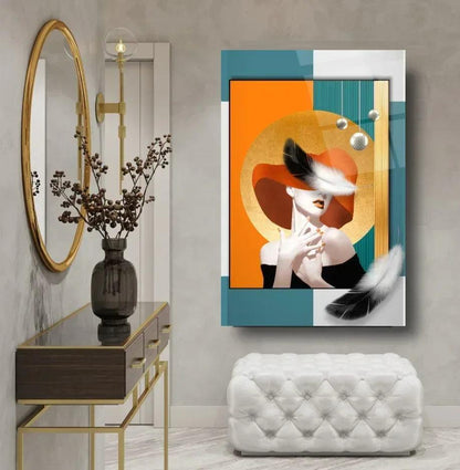 Lady Glass Wall Art - LUXARTDECO