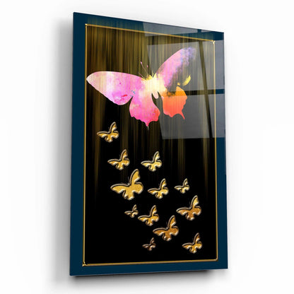 Butterflies Glass Wall Art - LUXARTDECO