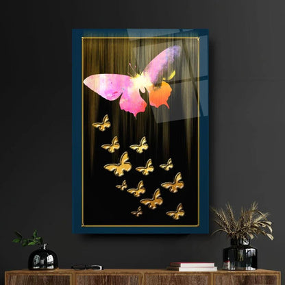 Butterflies Glass Wall Art - LUXARTDECO